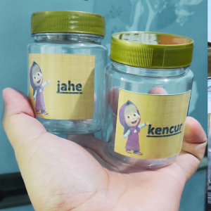 Toples bumbu dapur 200 ml /stiker bumbu dapur/ toples bulat Stiker marsha Bisa reques nama