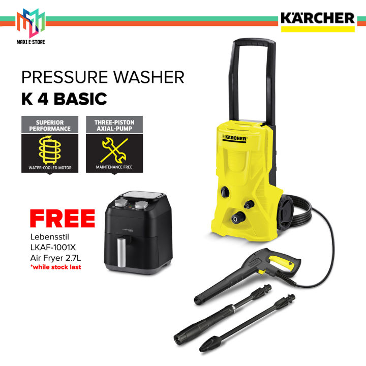 Karcher K4 Basic High Pressure Washer with Water Cooled Motor & 130bar