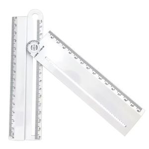 TIEZI MALL 30cm Thước vẽ hình học Đo lường góc Trắng Thước vẽ hình tròn Đa chức năng Sách hướng dẫn Thước đo hình học gấp gọn Đo lường toán học