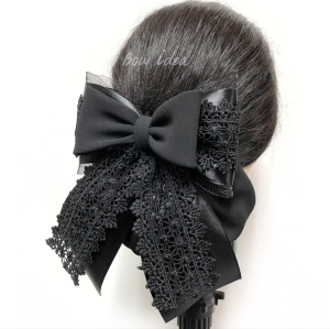 โบว์ติดผม เน็ตติดผม กิ๊บติดผม เครื่องประดับผม แฟชั่น โบว์ใหญ่ โบว์พยาบาล ข้าราชการ อุปกรณ์ตกแต่งผม ผ้าลูกไม้ hair bow
