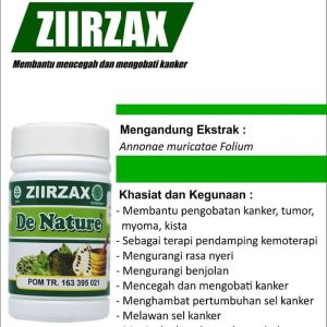 Ekstrak Daun Sirsak Obat Kanker Tumor Kista dan Miom Kapsul Ziirzax de Nature Asli.