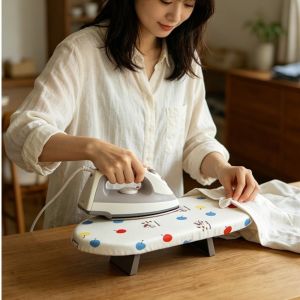 RJQFNG Có thể gấp lại Bàn ủi có tay cầm ABS Chịu nhiệt Giá đỡ bàn ủi nhỏ  Hộ gia đình Vỏ bọc ủi quần áo