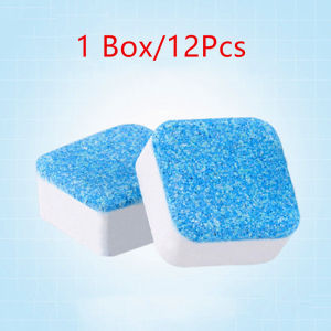 洗衣机槽泡腾片 12pcs Washing Machine Cleaner Washing Machine Cleaning Cube Washing Machine Cleaning Tablets Pencuci Mesin Basuh Pembersih Mesin Basuh Sabun Cuci Basuh