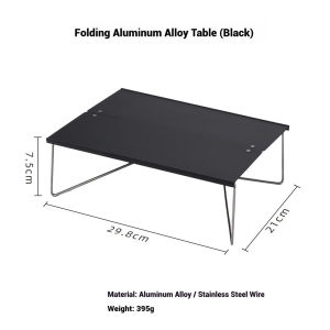 Outdoor Folding Camping Table Ultra-Light 0.3kg Instant-Setup Portable Coffee Table Aluminum Alloy Camper Pros Portable Camping Barbecue SOTO Style Easy-To-Carry Picnic