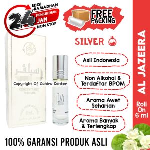 Parfum Sholat Al Jazeera Silver 6ml BPOM Non Alkohol Roll On Terdaftar BPOM Minyak Wangi Pria Sejati