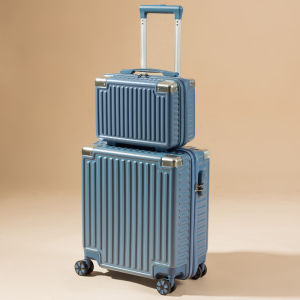 New 14"18 Inch Carrier Womens Mini Carry-on Makeup Travel Suitcase Sets With Silent Wheels Password Lock Trolley Roller Luggage Cosmetic Bag Free Shipping