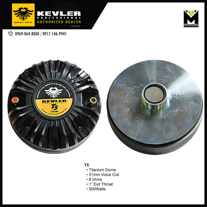 Kevler T5 500W RMS 8ohms Titanium Compression Driver Unit for