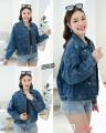 Jacket แจ็คเก็ตยีนส์แขนยาว เสื้อคลุมยีนส์ เสื้อยีนส์สาวอวบ เสื้อยีนส์คอตตอนใส่ได้ทุกดอกาศ. 