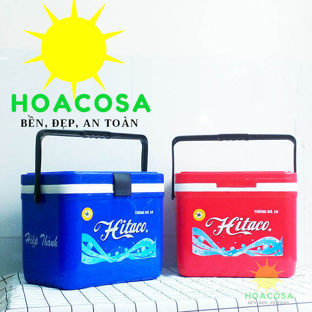 Thùng Đá Nhựa 16 Lít ( 16L) Hitaco- Có Khóa Nắp+ Tay Cầm Tiện Lợi- Đồ Gia Dụng Hoacosa