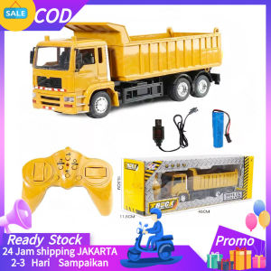Mainan Mobil anak Laki-laki Extreme Excavator Truck  Mainan  Mobil RC Remote Control Excavator Bulldozer Crane Dump Mainan Kendaraan Rekayasa Hadiah anak kecil