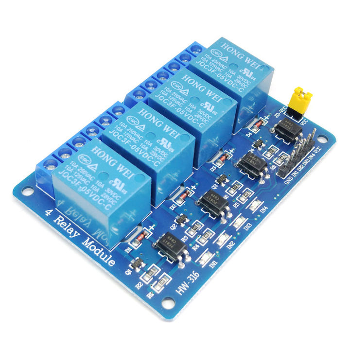 1 piece 4 channel relay control panel with optocoupler. 4 Output Relay ...