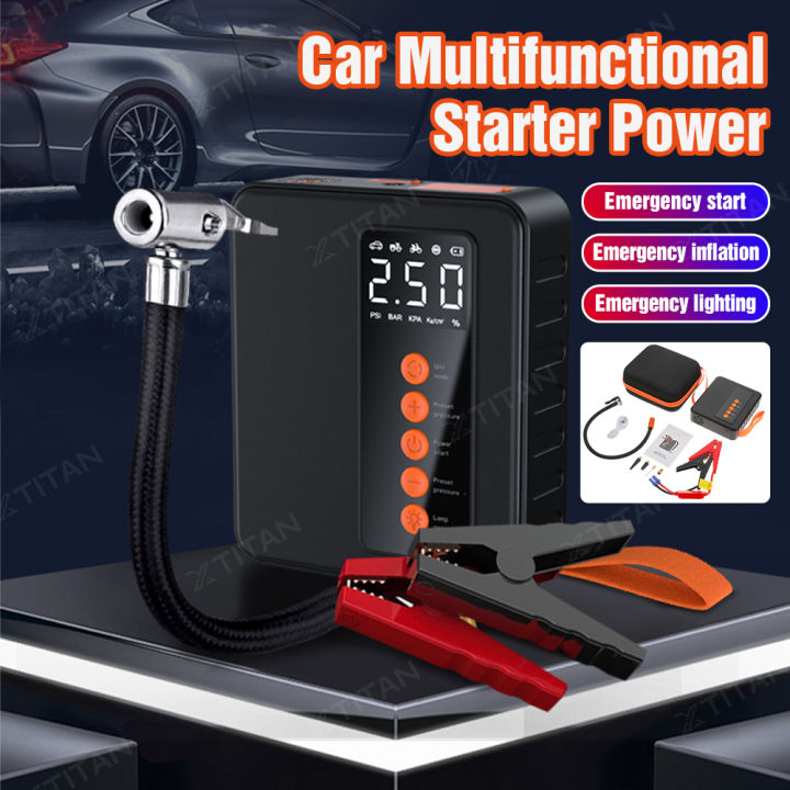 【XTITAN Flagship Store】 4 IN 1 Jump Starter Power Bank Tire Inflator