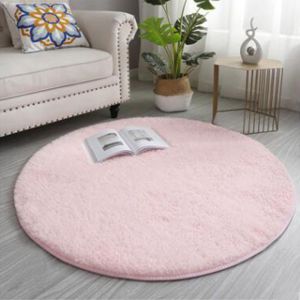 URBAG Soft Plush Living Room Rugs Thickened Non Slip Furry Carpet  Solid Color Fluffy Shaggy Round Rugs For Living Room Home Decor Bedroom