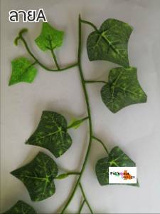 ไม้เลื้อย เถาวัลย์เล็ก ใบไม้ปลอม ตกแต่งผนัง ตกแต่งคาเฟ่ สำหนักงาน มุมโปรดของบ้านและสวน ยาว 2.25 เมตร. พร้อมจัดส่ง !!
