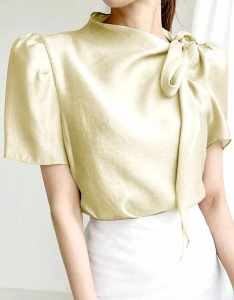 ERIKACasual  Party Plain Color Classic and Elegant  Modern Filipianiana  Puff Sleeves Ribbon Neckline Top   - XS to Large - classy and elegant - timeless top - casual or party top - classic top - super kapal ng tela - hindi kayo magsisi - our aim is to pr