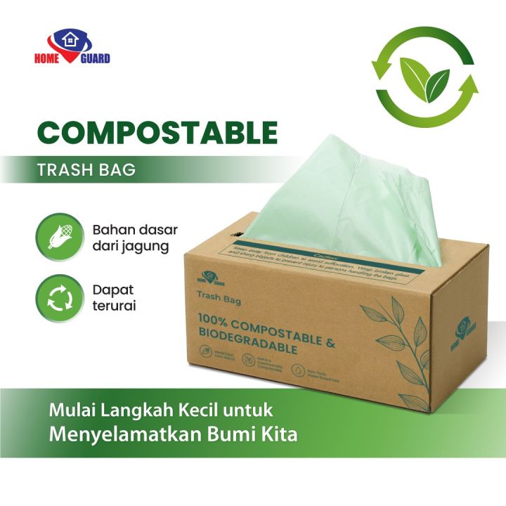 Biodegredable Compostable Trash Bag Kantong Plastik Sampah