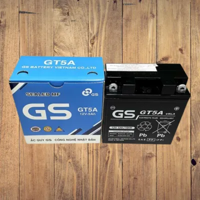 Chính Hãng Bình ắc quy khô GS GT5A 12V-5Ah cho Dream Wave đời đầu Future Sirius cơ Jupiter Taurus Mio