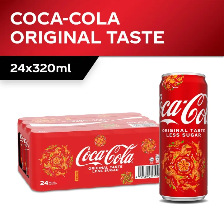 Coca-Cola%20Original%20Taste%20Less%20Sugar%20(24%20X%20320ML)%20-%20Case%20-%20%5BPackaging%20May%20Vary%5D%20-%20Image%203