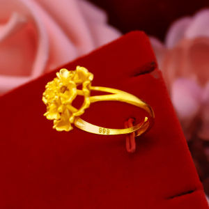Dainty Flower 916 Gold Ring Adjustable Ring Jewelry Gifts for Women Mom Mother Wife Girls