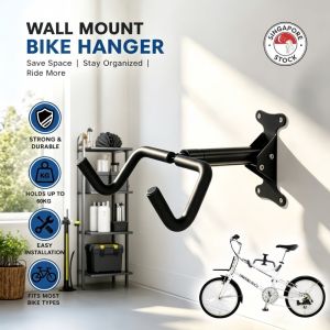 Foldable Wall Mount Bike Hanger Adjustable 360 Degree Bicycle Wall Rack Home Garage Bicycle Storage Organizer
