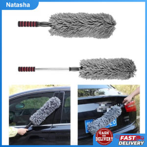 Microfiber Car Body Duster Retractable Wax Dust Mop Removing Cleaning Wheel Brush Nanofiber Cotton Car Dust Brush
