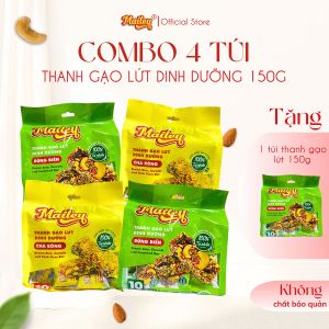 MUA 4 TẶNG 1 - COMBO 4 TÚI Thanh gạo lứt chà bông/rong biển mix hạt Mailey 150g - Bánh gạo lứt ăn kiêng hỗ trợ giảm cân