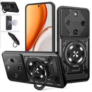 For Honor Magic 8 Lite 5G Case Shockproof Armor for Magsafe Case For Honor Magic8 Lite Wireless Charging Ring Holder Cover