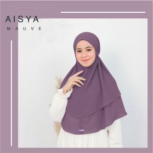 Hijab Bergo 2 Layer Aisya Jilbab Instan Ceruty Baby Doll Menutup Dada By Kalishaofficial