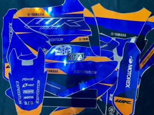 Decal WR Metalik Stiker Decal WR155 sticker chrome biru oren D-C8-237 D-C8-054