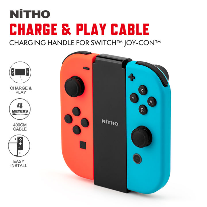 NiTHO SWITCH JOY-CON CHARGE PLAY CABLE 4m Charging Grip