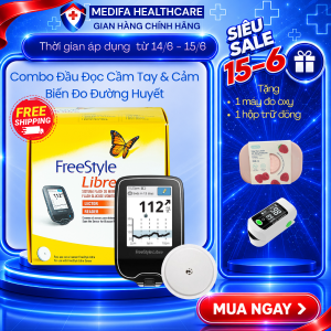 Máy Đo Đường Huyết - Đầu Đọc Cầm Tay Cảm Biến Đo Đường Huyết Liên Tục FreeStyle Libre