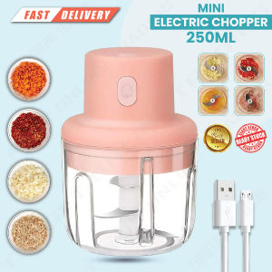 250ml Rechargeable Mini Electric Garlic Chopper Wireless Cordless Chopper Food Mixer / Pengisar Serbaguna