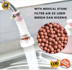 Keran Air Fleksibel Perpanjangan Kran Dapur Water Faucet Extender Wastafel Kamar Mandi
