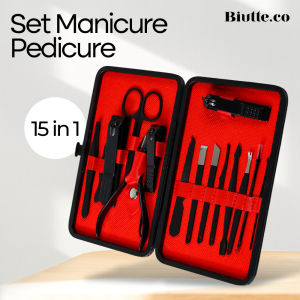 Biutte.co Art Set Manicure Pedicure Gunting Kuku 15in1
