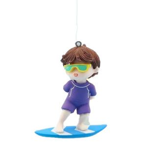 [Alex Do] Hot Sale Whale Riding Girl Aquarium Decoration With Ball Plastic Floating Diver Fish Tank Ornament Cute Cartoon Character Decoration