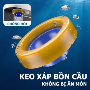 Vòng Đệm Bồn Cầu Phớt Mặt Bích Chống Rò Rỉ Khử Mùi - Chất Liệu Polymer Cao Cấp Nhựa ABS Dày Dặn Độ Bám Dính Siêu Mạnh Cho Cổng Thoát Nước 100-110mm - Phụ Kiện Lắp Đặt Bồn Cầu Một Khối Hai Khối Thông Minh Chống Hôi Cho Nhà Vệ Sinh