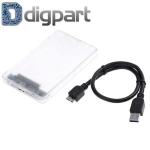 Casing Transparan Enclosure Hard Disk External SATA 2.5 Inch USB 3.0