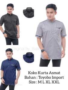Baju Koko Kurta Pakistan Atasan Baju Muslim Pria Lengan Pendek Terbaru COD