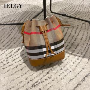 IELGY Túi Xô In Cá Tính Phong Cách Hàn Quốc Túi Đưa Thư Lưới Dây Rút