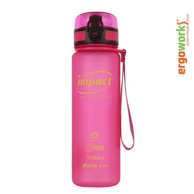 Ergoworks x Impact Ergonomic Water Bottle 500ML | Jump Lid BPA Free Ergo Water Bottle Portable Drinkware 500-01XCL-P