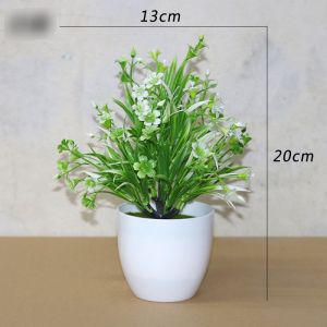 EFPT45 Pot Tanaman Hias Bunga Hias Plastik Ornamen Pot Bonsai Artificial Flower Decoration