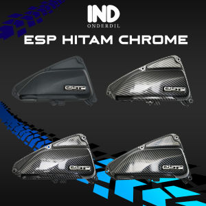 Tutup Box Filter Carbon Genio Scoopy New eSP K2F 2021 Beat Street K1A LED Deluxe New 2020 Cover Penutup Boks Saringan Hawa Udara Hitam Delux Light Premium Black Karbon "