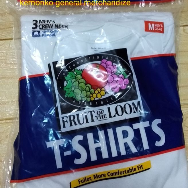 FRUIT OF THE LOOMS TEE SHIRT in 3's | Lazada PH
