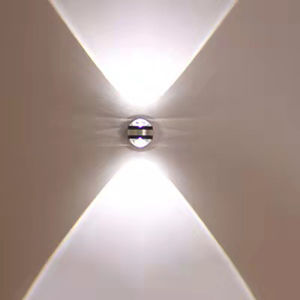 3w LED Indoor Wall Lamp Bedside Lamp Living Room Bedroom Background Wall Hotel Corridor Aisle Creative Decoration Color Double-sided Spotlight