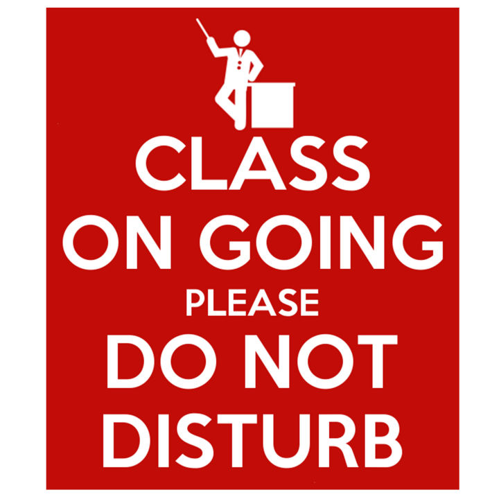Class On Going Do Not Disturb Studying Red Laminated Signage class-on-going-do-not-disturb-studying-red-laminated-signage
