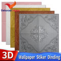 2022 Wallpaper 3D pola Damaskus Foam 70*70CM Stiker Wallfoam Dinding 3D Dekorasi Rumah. 