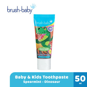 BrushBaby Baby & Kids Toothpaste with Flouride & Xylitol 50ml - Non-Foaming Yummy Toothpaste