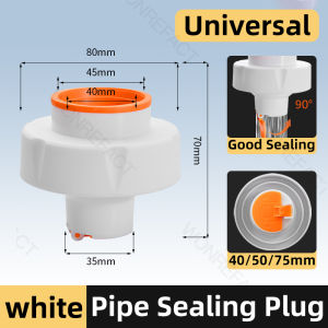 Pipe Odor-proof Sealing Plug Cover Kitchen Bathroom Sink Sewer Pipe Sealing Plug Drainage Pipe Spill-proof and Insect-proof Universal Size