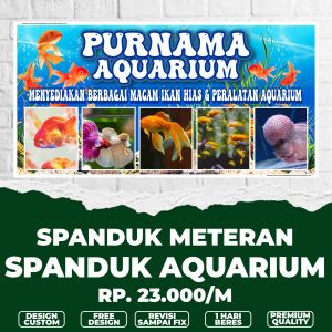 Spanduk Banner aquarium Toko Ikan Hias / banner spanduk meteran custom termurah