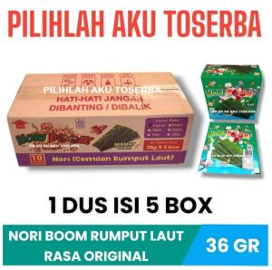 NORI BOOM Rumput Laut Rasa ORIGINAL - ( HARGA 1 DUS isi 5 box )